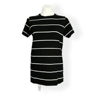 Brandy Melville Black & White Soft Stripe Shirt
